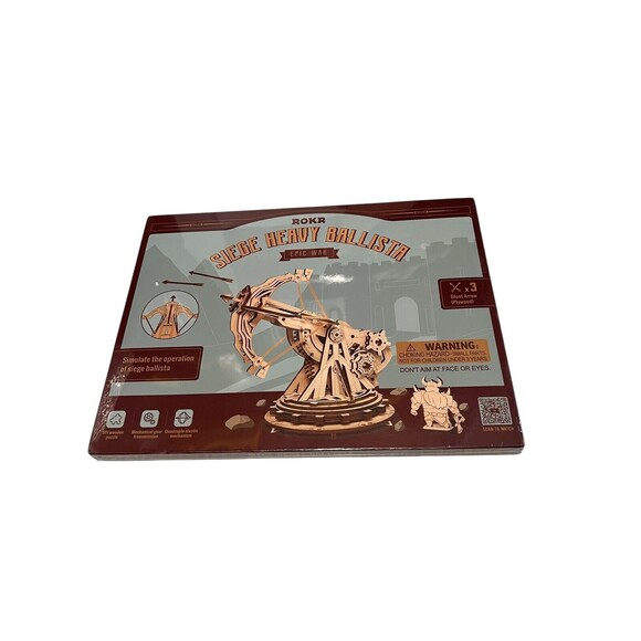 ROKR 3D Wooden Puzzles DIY Building Model Kits-Siege Heavy Ballista New & Sealed - Picture 1 of 9